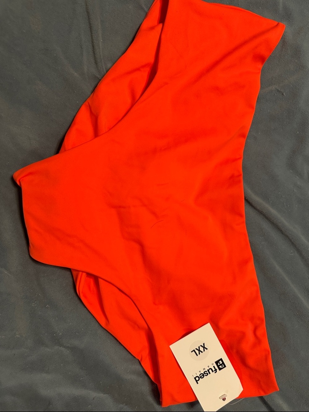 Fused XX-Large Women's High-Waist Bikini Bottom in Bright Red